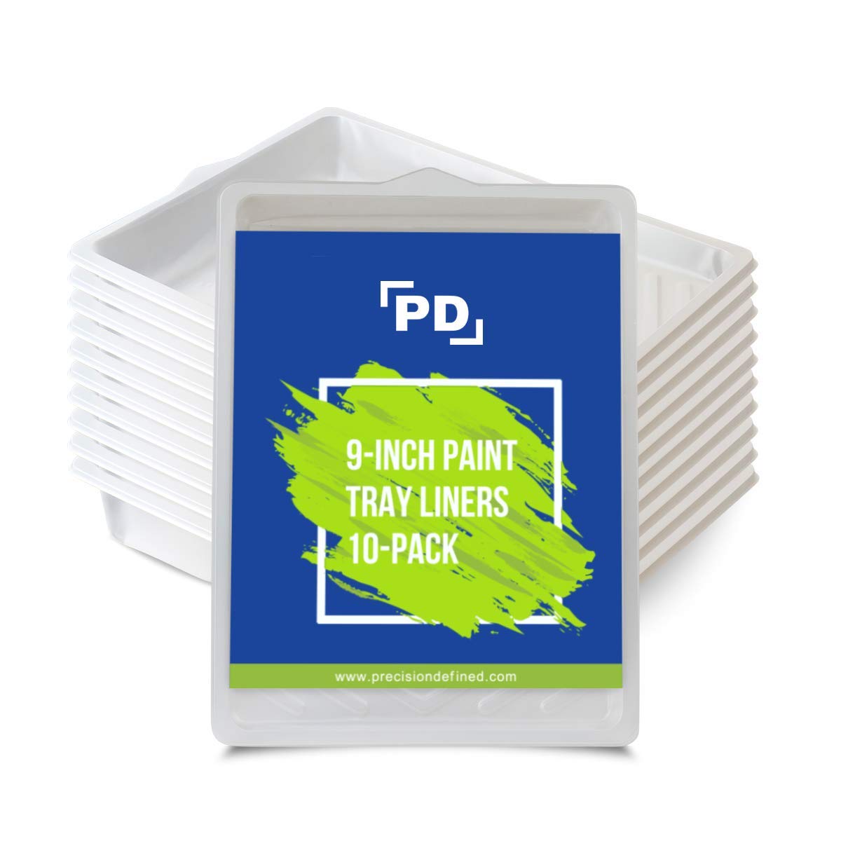 PD Supreme 23cm (9-inch) Paint Tray Liners (10 Pack), Fits 23cm / 9? Paint Tray, Ridged Edges Built for 9-in Paint Roller Brushes