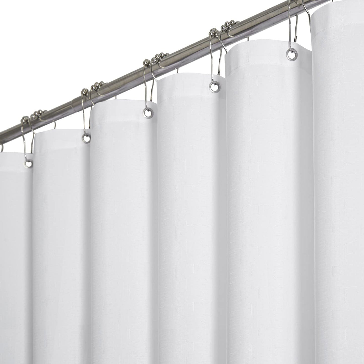 BTTN 182 x 200cm Drop Long Shower Curtain, Long Mould Proof Resistant Heavy Duty Fabric Wet Room Shower Curtains, Durable Washable Waterproof Weighted