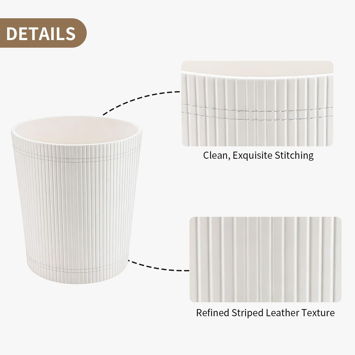 GORESE Office Waste Paper Bin - Trash Can Wastebasket,Garbage Container Bin for Storing and Holding Waste in Bathroom, Kitchen, Home Office