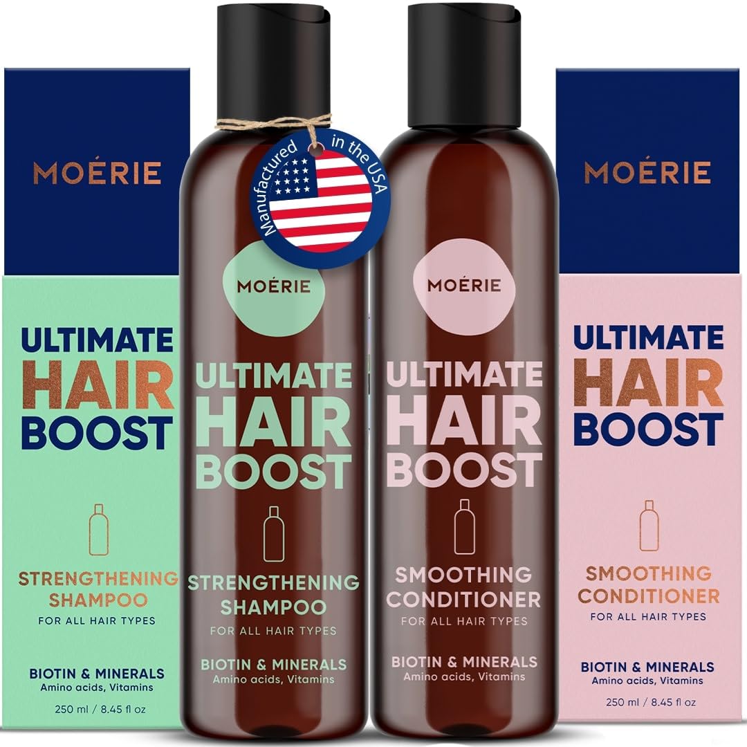 Moerie Mineral Shampoo & Hair Conditioner Set ? For Longer, Thicker, Fuller Hair - Vegan Hair Products ? Paraben Free Hair Products ? All Hair Types ?