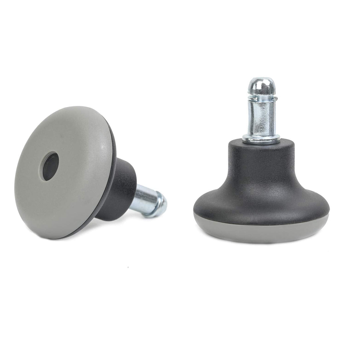 5PCS Low Profile Bell Glides 2" Replacement Office Desk Chair or Stool Swivel Caster Wheels,Easy Conversion from Wheeled Casters to Stationary Feet
