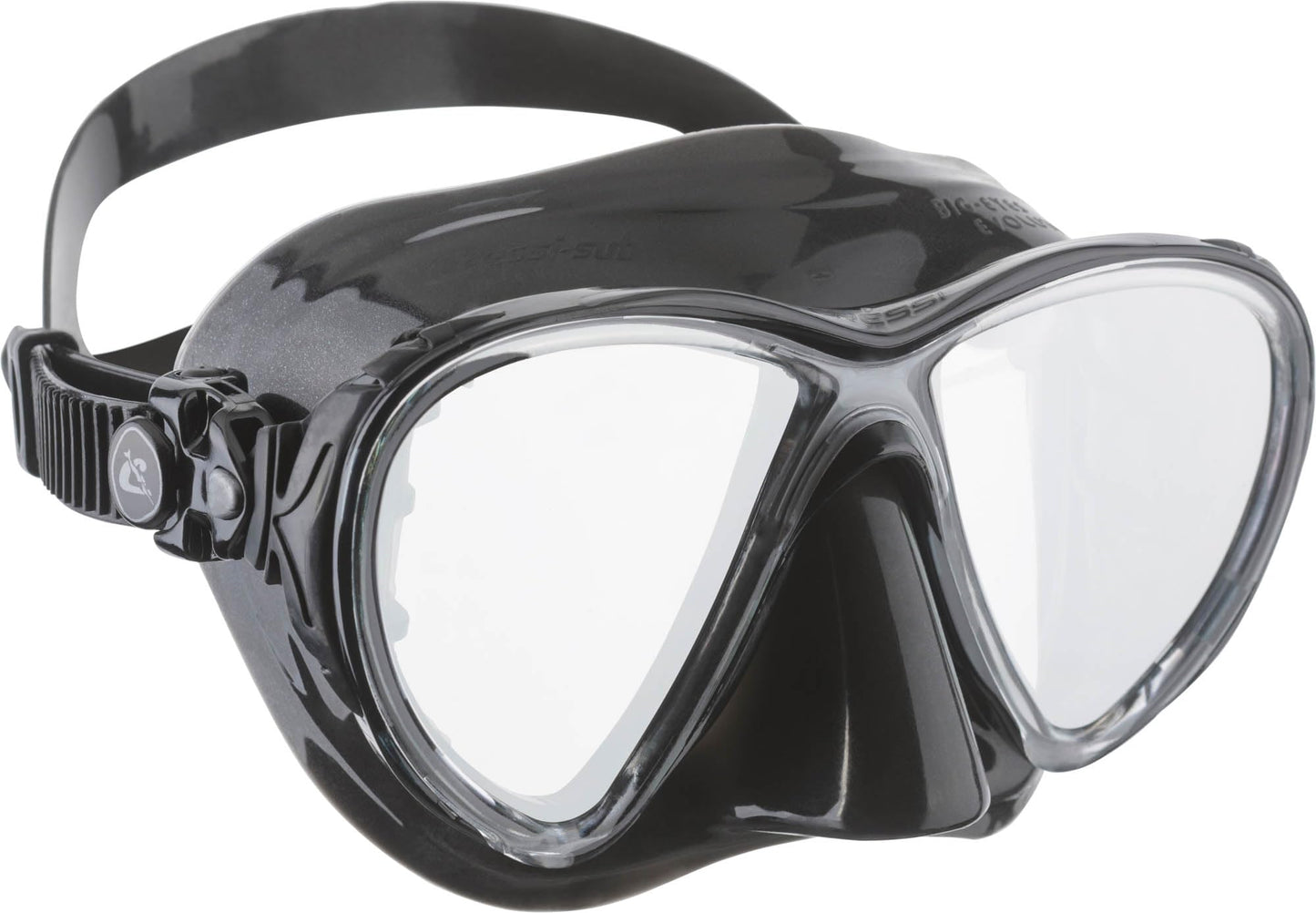 Cressi Big Eyes Evolution Mask & Alpha Ultra Dry Snorkel - Dive Combo Set, One Size, Black/HD Mirrored Lens, Adult Unisex