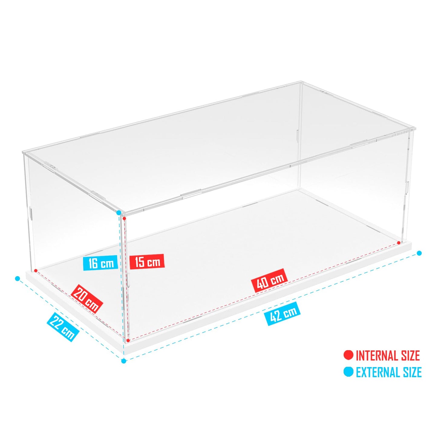 Nynelly Acrylic Display Case for Lego Cars Model Cars for Lego Mustang 10265 Porsche 911 10295 10304 10337 10353 42176