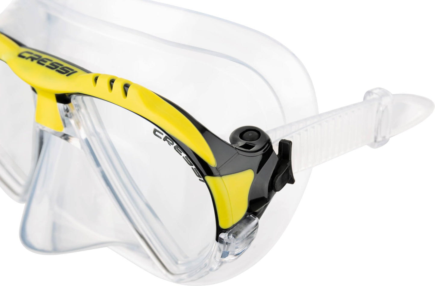 Cressi Adult Matrix Snorkelling Mask - Clear/Yellow