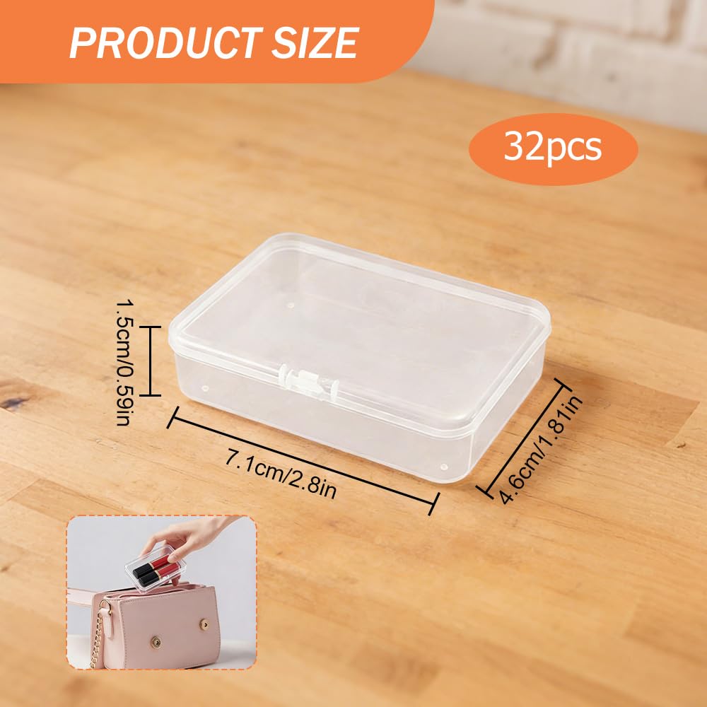 XINGSUI 32 Pcs Plastic Storage Box with Lid, Storage Boxes, for home,office