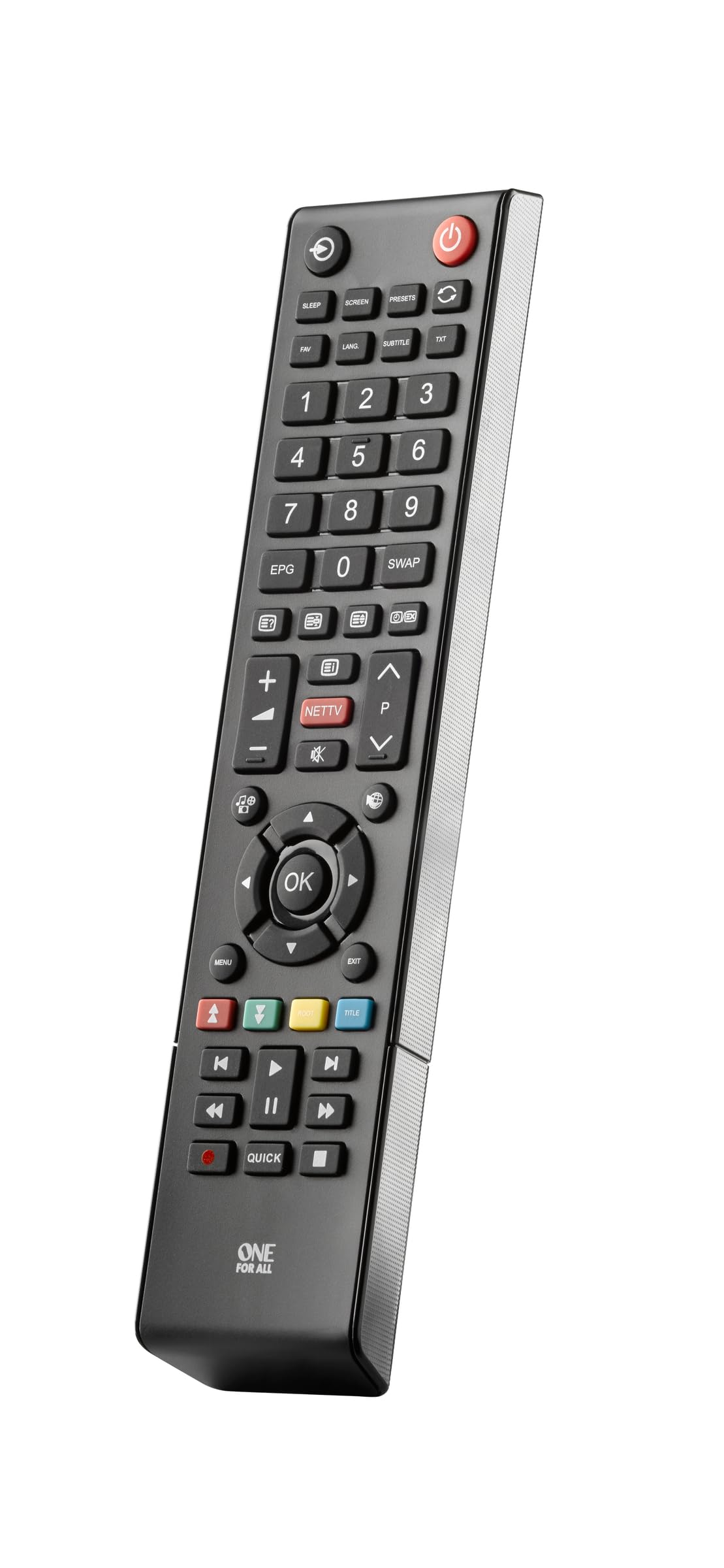 One For All Toshiba TV Replacement Remote Control - Works with ALL Toshiba televisions (LED,LCD,Plasma) - Learning remote control - Black - URC1919