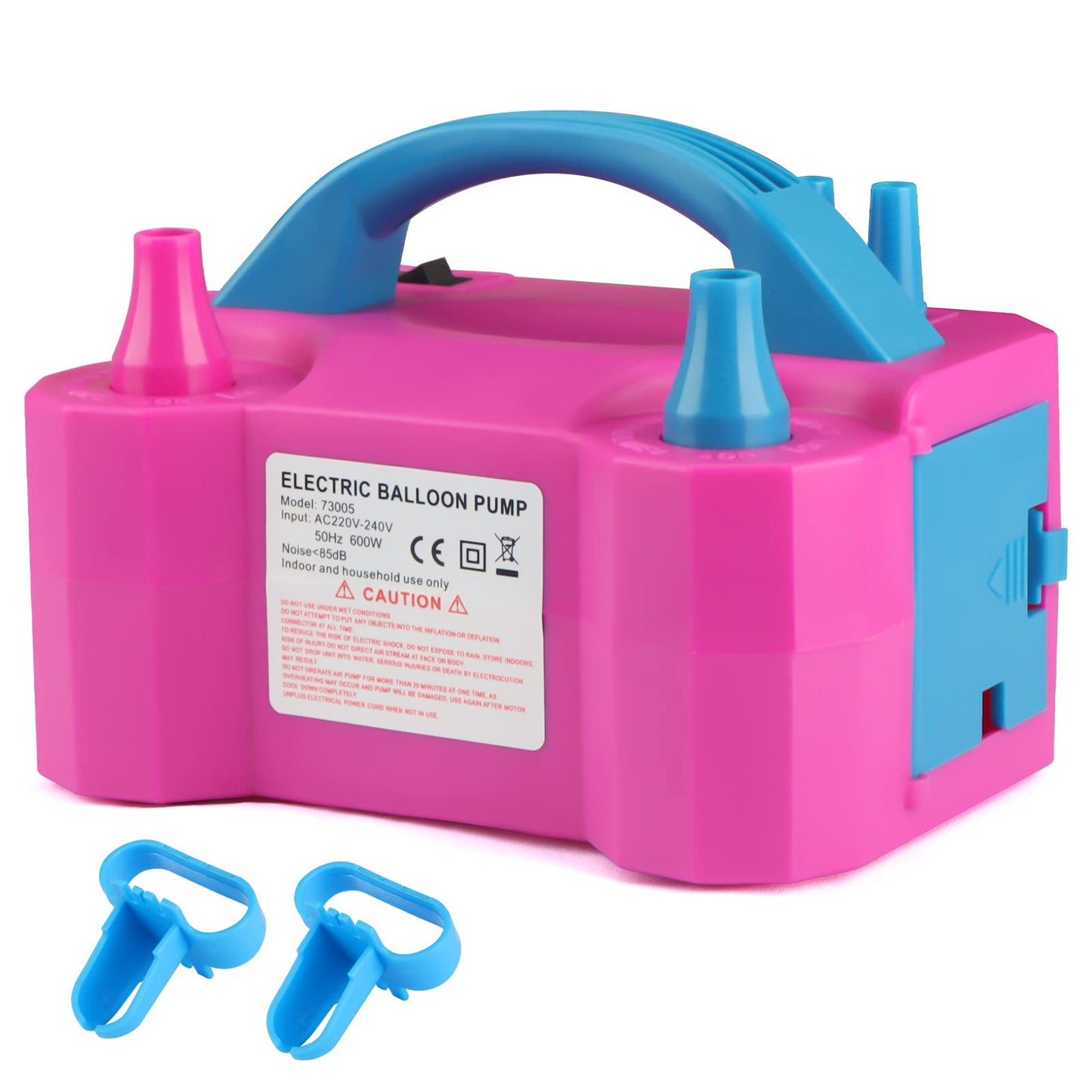 OWill Electric Balloon Pump UK,Portable Balloon Pump with Dual Nozzle Balloon Inflator (AC220-240V 600W),Balloon Machine for Fast Easy Bulk Balloons