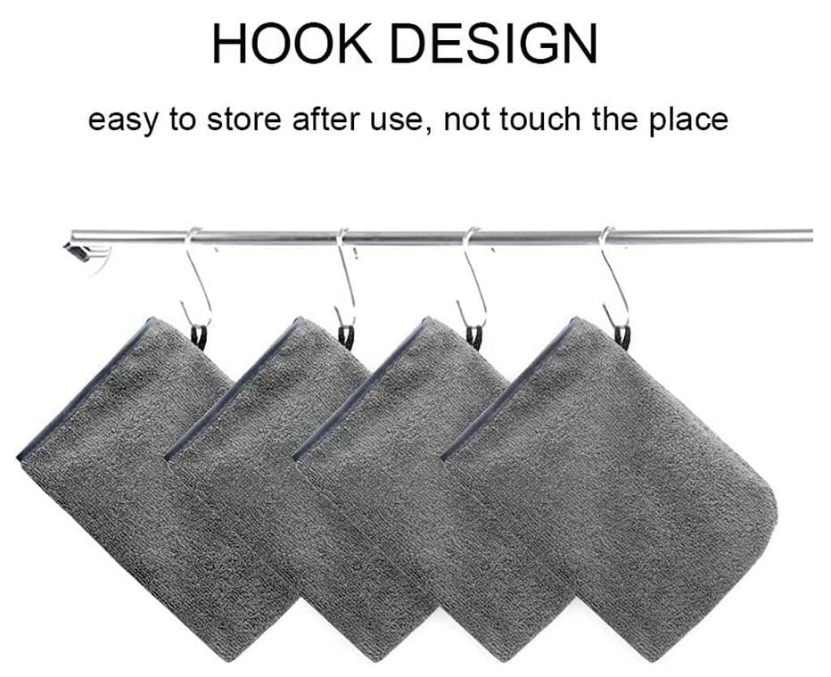 DBOO 2 Pack Microfibre Body Wash Mitts, Soft Face Cleansing Mitts, Bath SPA Terry Cloth, Reusable Makeup Remover Mitt Gloves, 15x21 cm, Grey