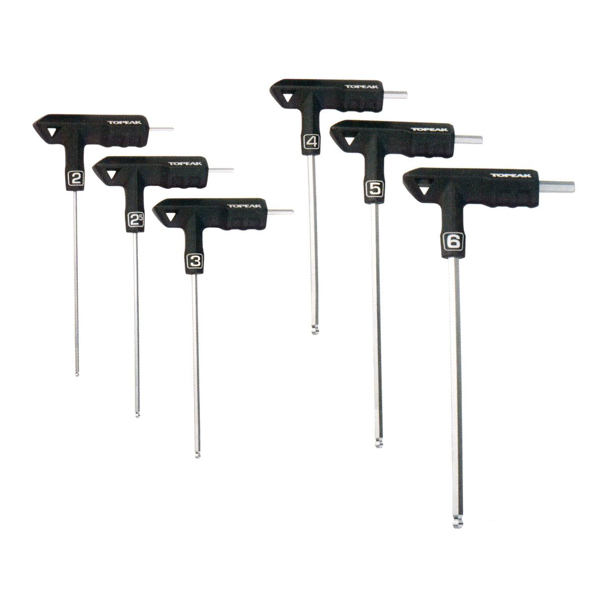 Topeak Wrench Set - TPS-SP01, One Size, Pro Quality, Chrome Vanadium Steel, Hex Wrenches: 2/2.5/3/4/5/6 mm, Ergonomic Plastic Handle