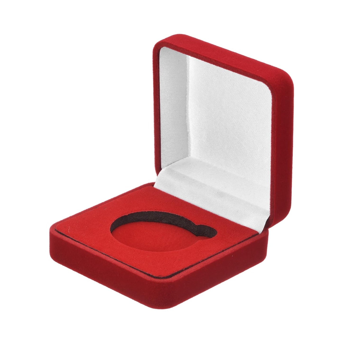 PATIKIL 2Pcs Velvet Challenge Coin Presentation Display Box, 38mm Coin Display Case Badge Gift Storage Protective Holder for Commemorative Medals