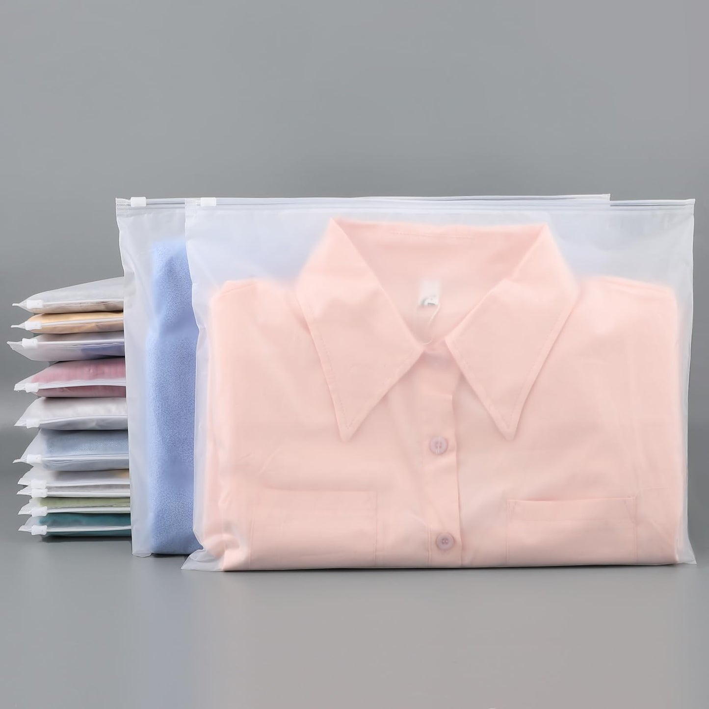 Svaldo Large Ziplock Bags for Clothes, 25Pcs 40 * 30cm Frosted Bags for Clothes, Reusable and Moth Proof, Storage Solutions for Books, Documents