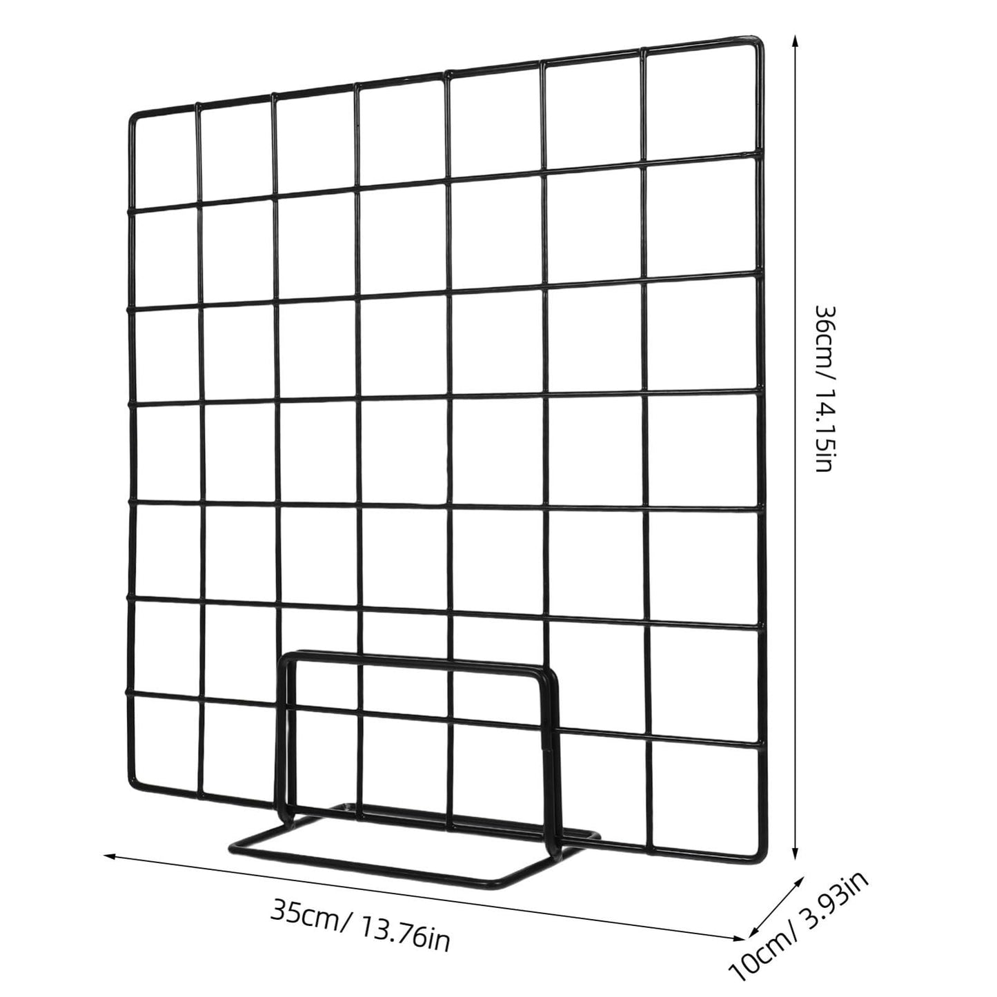ABOOFAN Desktop Grid Photo Display Metal Wire Notice Board Grid Panel Picture Display Portable Memo Board for Tabletop Wall