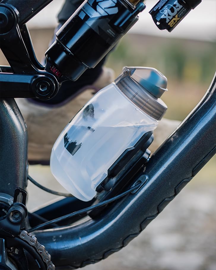 Peaty's x Fidlock Lockin Magnetic 450ml Bike Water Bottle & Mount, Bicycle Drink Bottles, Cycle Accessories For Mountain Biking & Cycling, Premium
