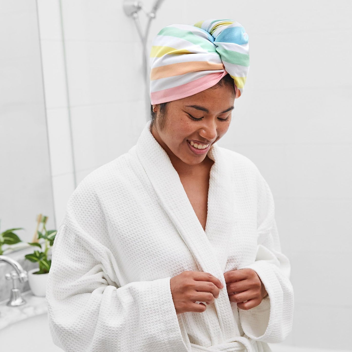 Dock & Bay Turban Hair Towel - For Home & the Beach - Super Absorbent, Quick Dry - Unicorn Waves