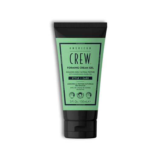 American Crew Forming Cream Gel - Hybrid curl defining hair cream for men | Curl Definition & Nourishment | Medium hold with anti-frizz protection |