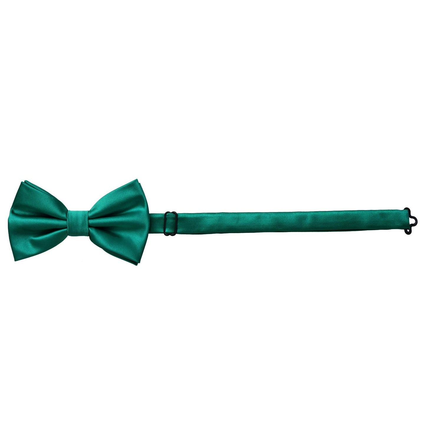 MASADA bow tie petrol - men's accessory in silk-look, continuously adjustable, handmade with hook closure - 12 x 6 cm