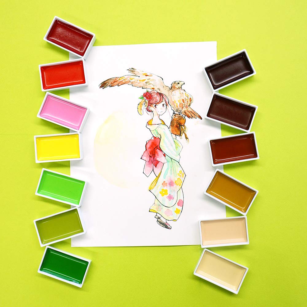 Kuretake ZIG GANSAI TAMBI watercolor set (48 colors set)