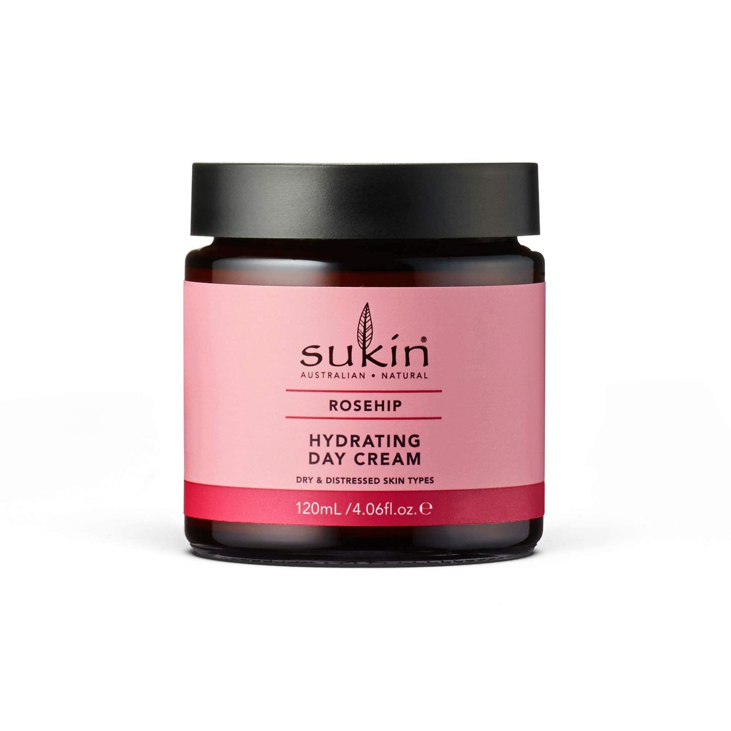 Sukin Rosehip Hydrating Day Cream 120ml - high in Vitamin C & Antioxidants; cruelty free & vegan friendly - help relieve dehydrated skin and prevent