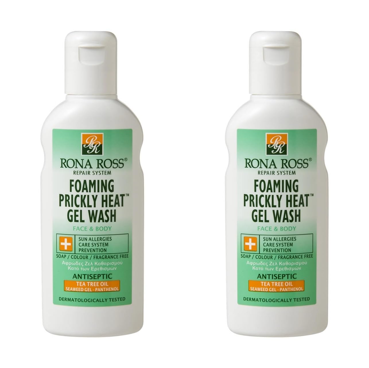 Rona Ross Prickly Heat Wash Twin Pack | Helps treat and prevent heat and sun rash and other skin complaints