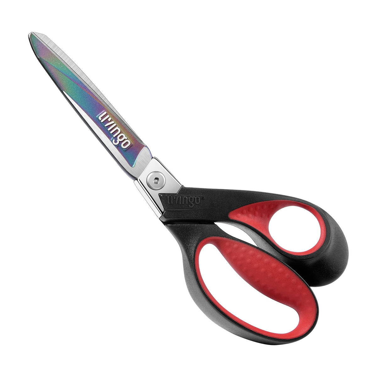 LIVINGO Multipurpose Scissors Heavy Duty: 9" Sharp Forged Titanium Coated Shears - Premium Stainless Steel Materials - Cutting Carpet Sewing Fabric
