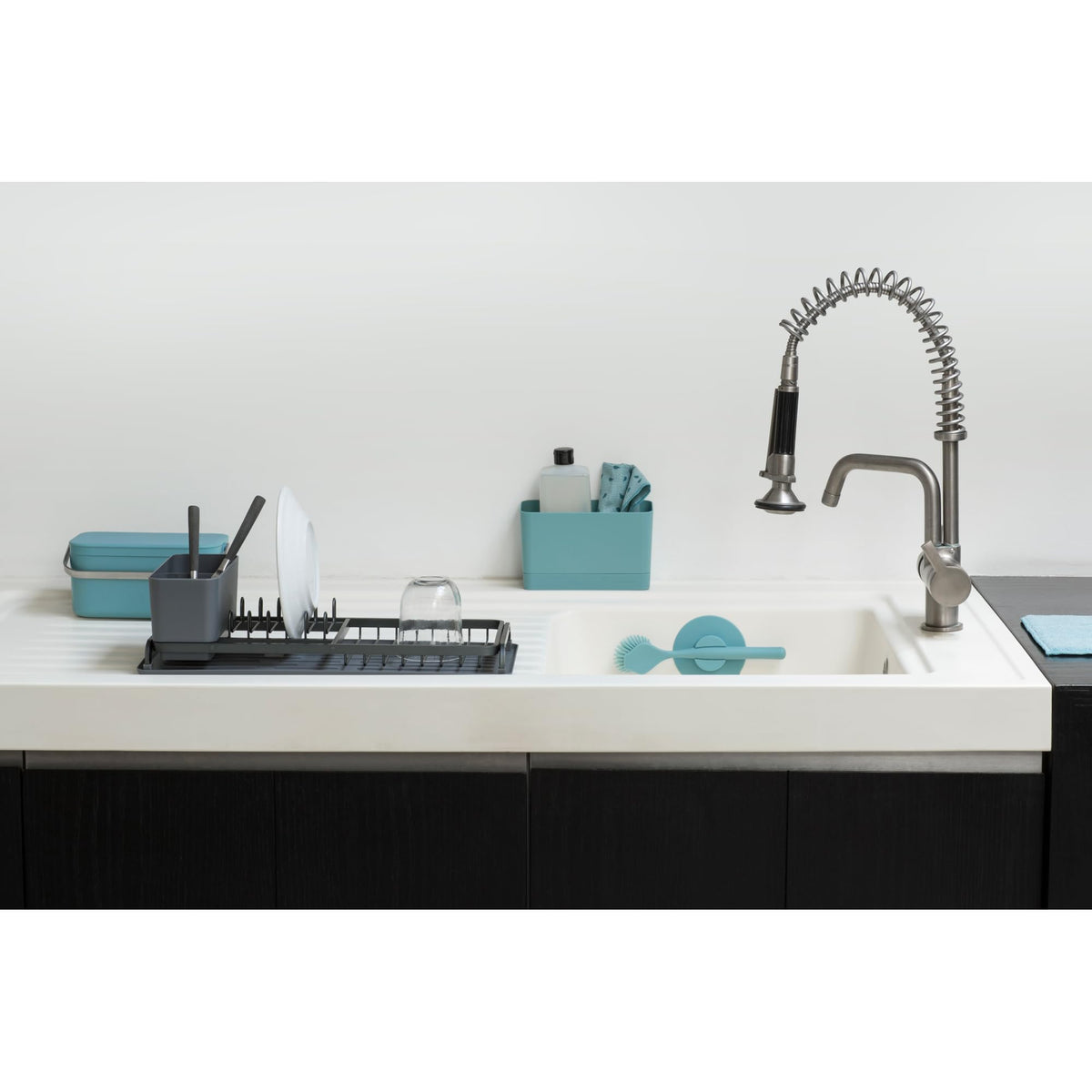 Brabantia Dish Drying Rack, Dark Grey, Large (38.5 x 49 cm)