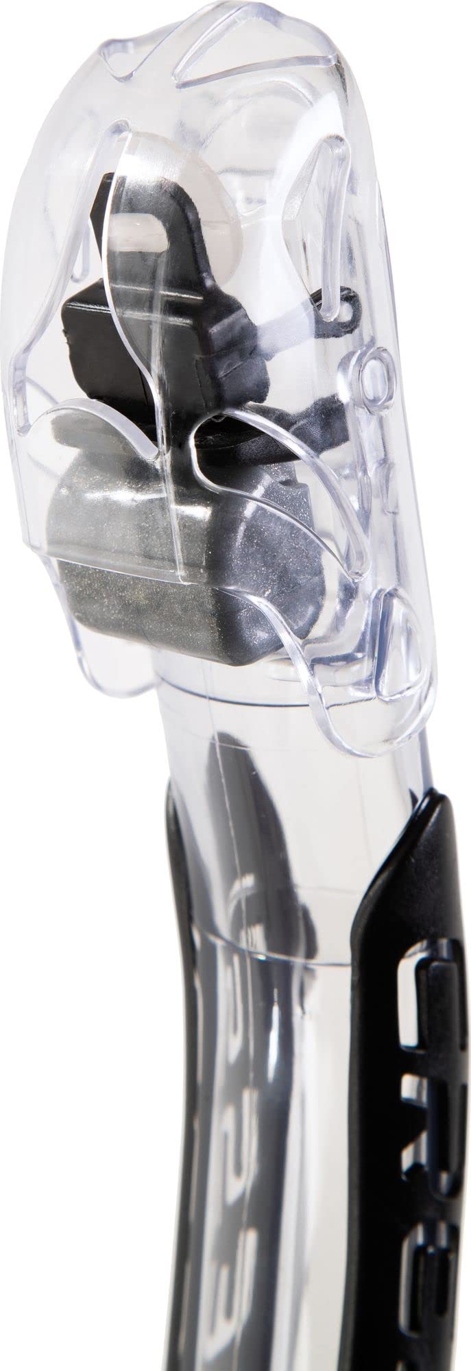 Cressi Itaca Ultra Dry Snorkel - Snorkel Dry for Free Diving and Snorkeling, Black/Red, One Size, Unisex Adult