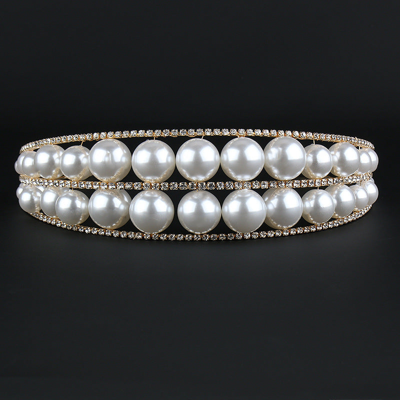 Handmade Pearl & Rhinestone Bridal Headband