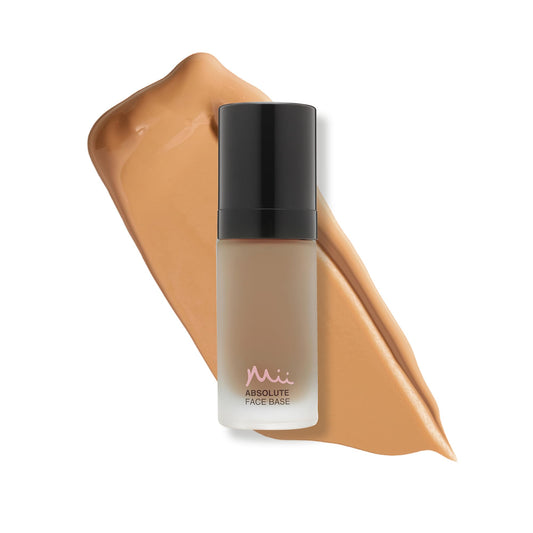 Mii Cosmetics Absolute Face Base, Full Coverage Foundation, Radiant Matte Finish, Feather Light Hydrating Formula, Vegan and Cruelty Free, Utterly
