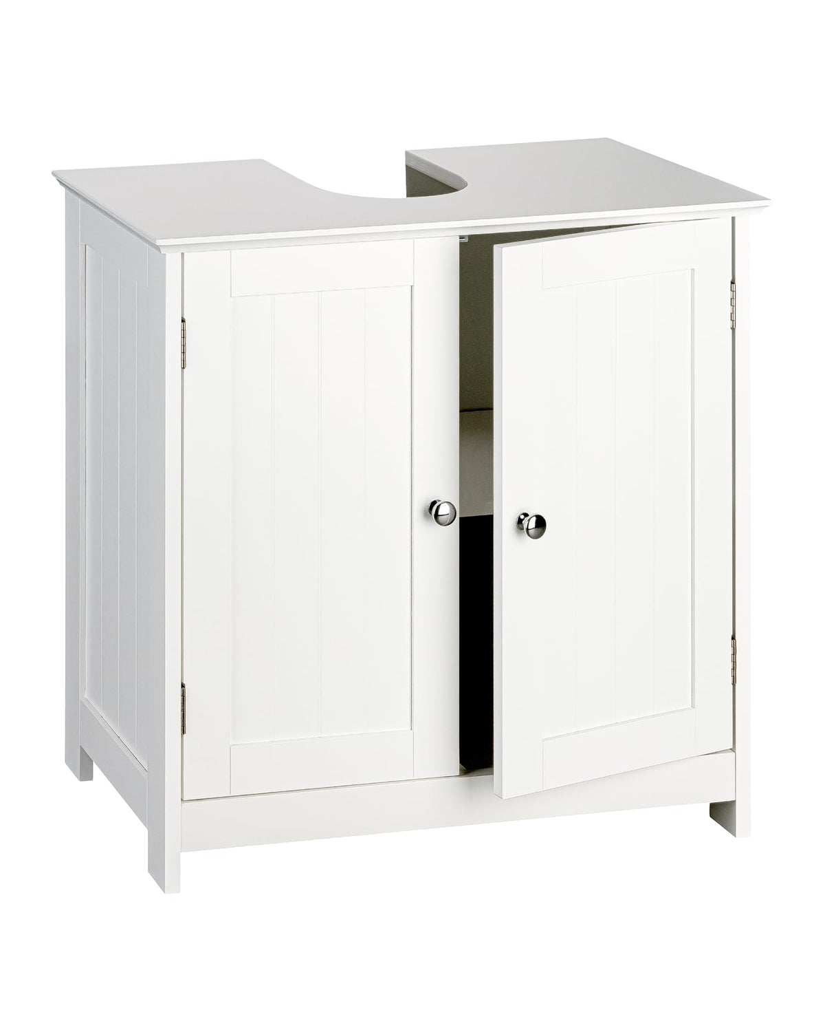 shelfmade Rustic White Bathroom Vanity Unit Width 50 cm or 60 cm ? Bathroom Vanity Unit Large ? Under-Sink Cabinet (60 x 30 x 60 cm)