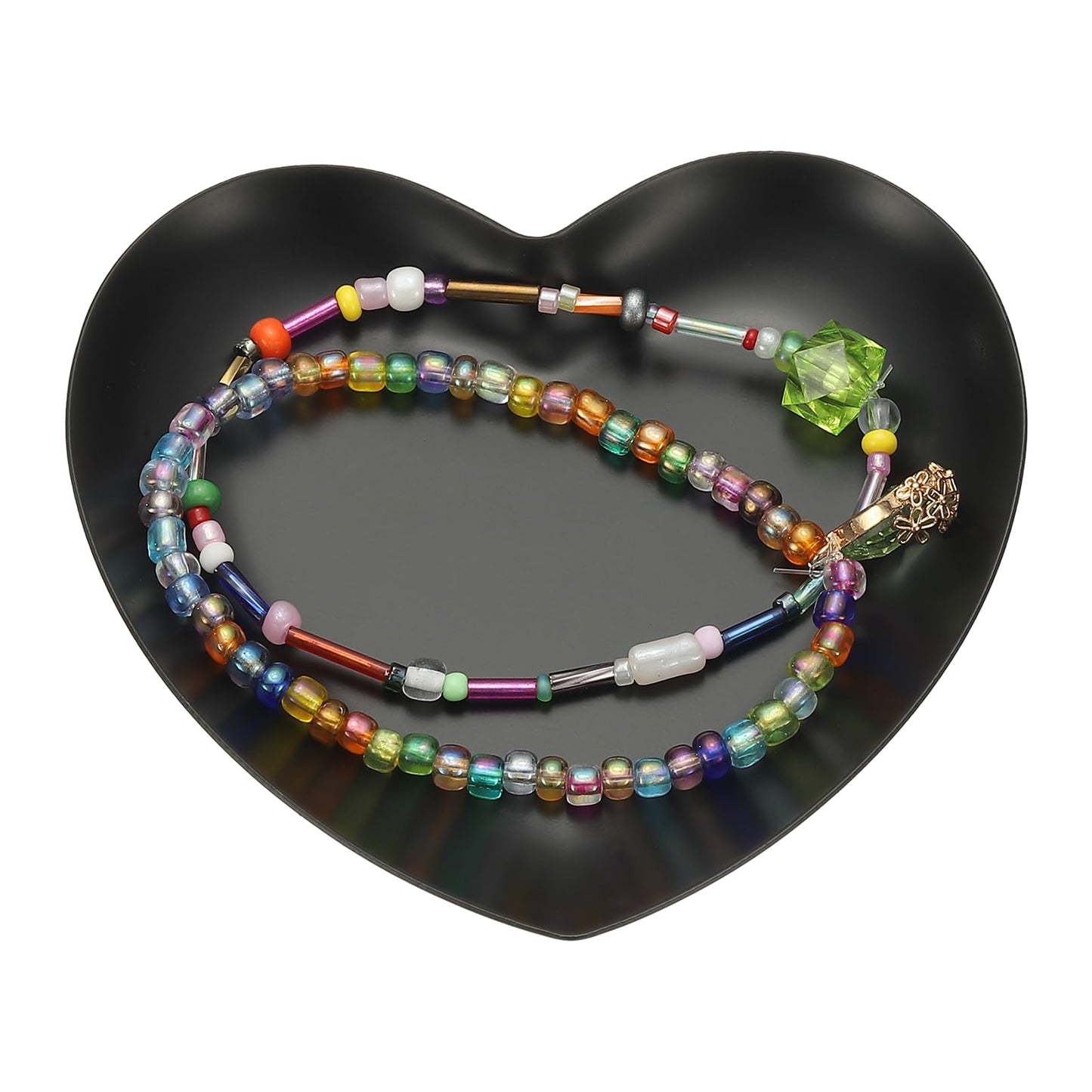 sourcing map Heart Shape Serving Trays, 3.54" Stainless Steel Decorative Jewelry Dish
