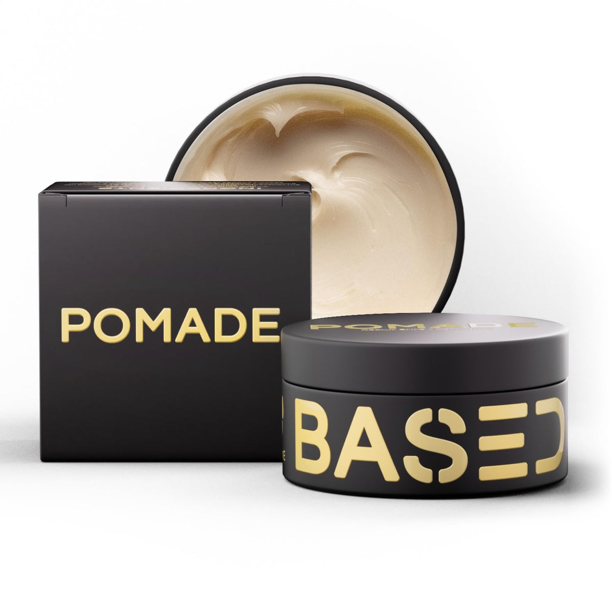 BASED Pomade for Men, Quality Hair Care with Medium Hold, Natural Shine & Fragrance, Easy to Apply & Great for All Hair Types, Hydrating and