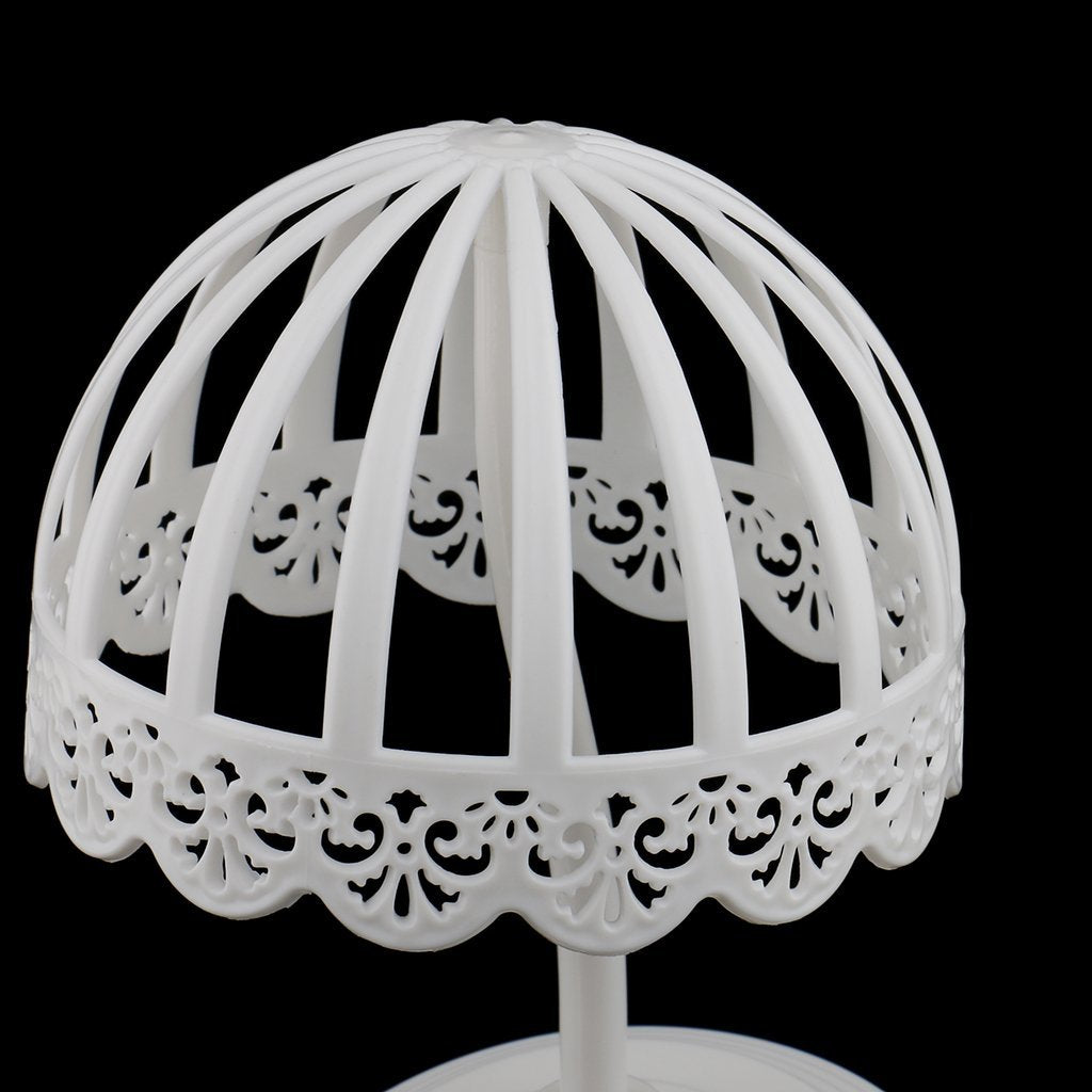 zalati Wig Stand Wig Head 2pcs for Baby Hat Display Holder Rack For Home Shop Salon - White Platics 45cm/ 17.7inch