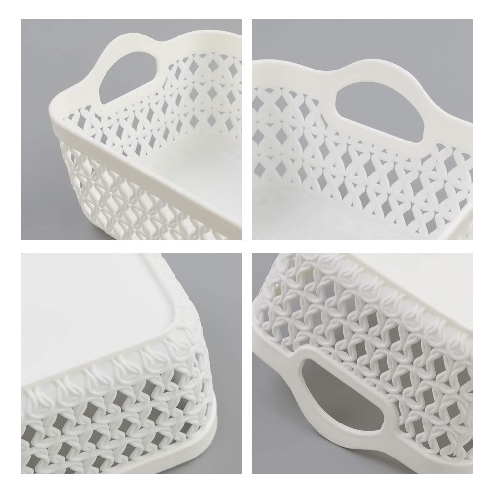 Fosly 12 Packs Mini Basket Trays for Storage, Plastic Desktop Storage Tray