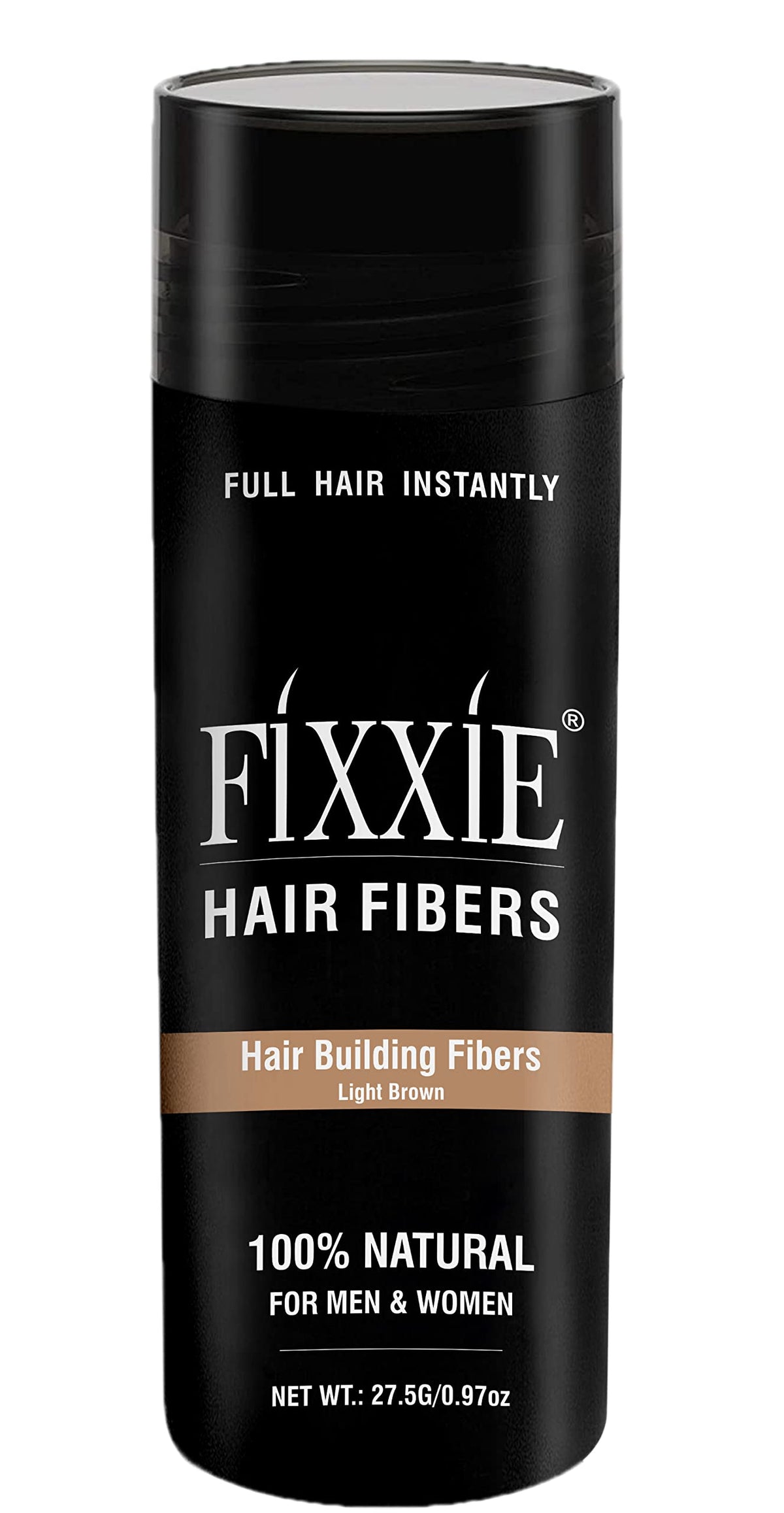 FIXXIE Hair Fibres LIGHT BROWN for Thinning Hair 27.5g Bottle, Hair Fibre Concealer for Hair Loss for Men and Women, Naturally Thicker Looking Hair