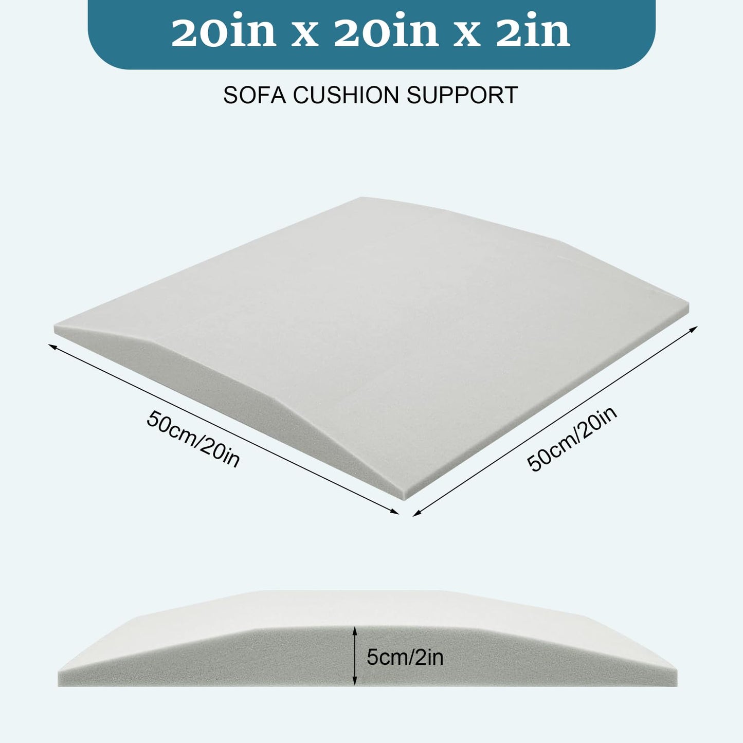 LIROPAU 50 x 50 x 5 cm Foam Cushion Couch Cushion Support