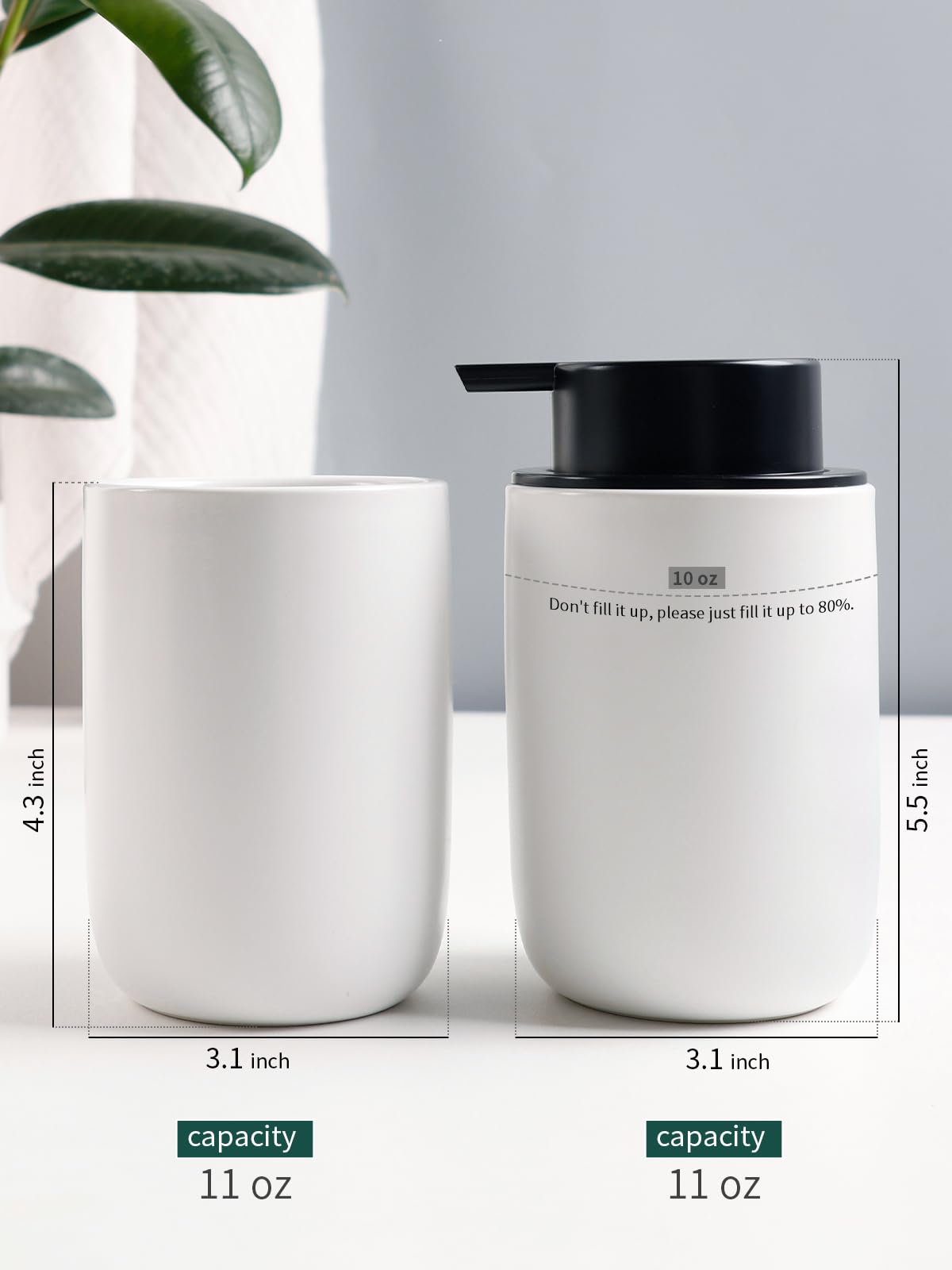 Bosilunlife Soap and Toothbrush Holder Set-Ceramic Bathroom Accessories Set