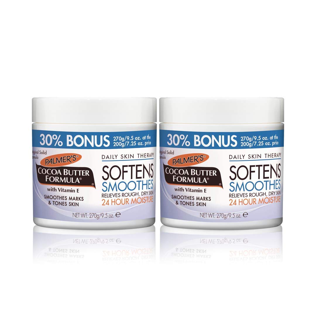 Palmer's Cocoa Butter Solid Formula Bonus Pack [FREE ? 30% EXTRA] | 2 x Solid Formula Jars - 270g