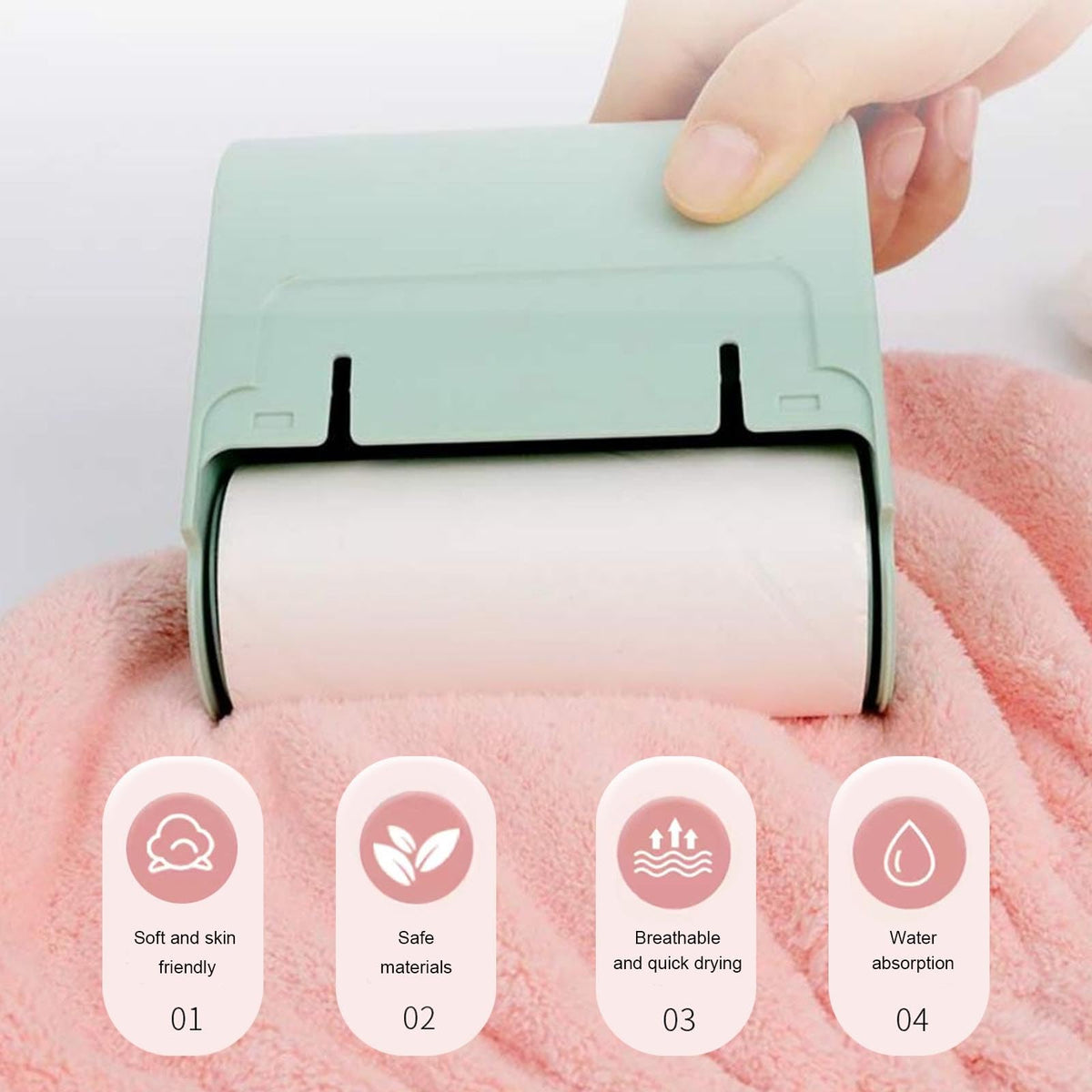 AWAVM Hair Towel Wrap,Rapid Drying Hair Towel,Microfibre Towel Super Absorbent Anti Frizz Dry Hair Hat for Women and Girls Drying Hair (2 PCS)