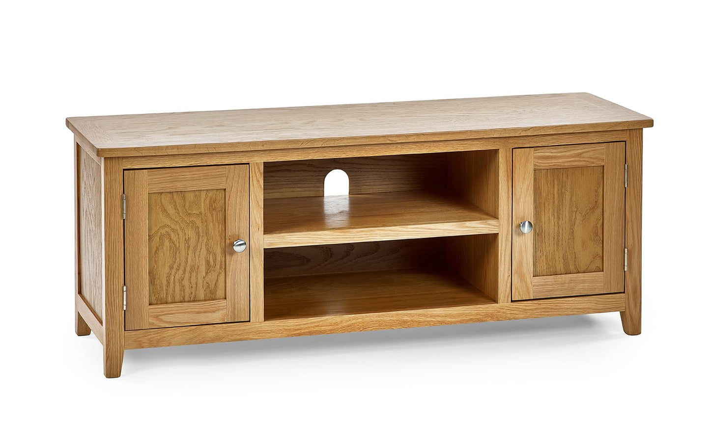 Julian Bowen Mallory TV Unit for up to 65" TVs, Oak - H50 x W127 x D40cm