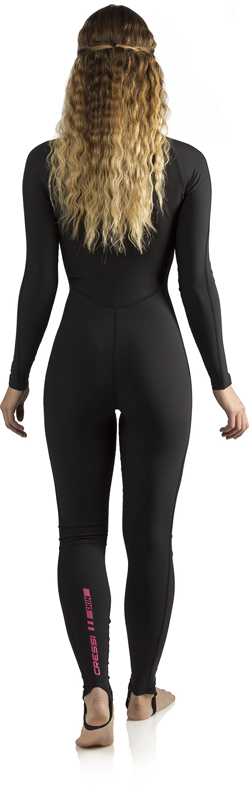 Cressi Women's 1mm One piece wetsuit Skin, Black Pink, XS UK
