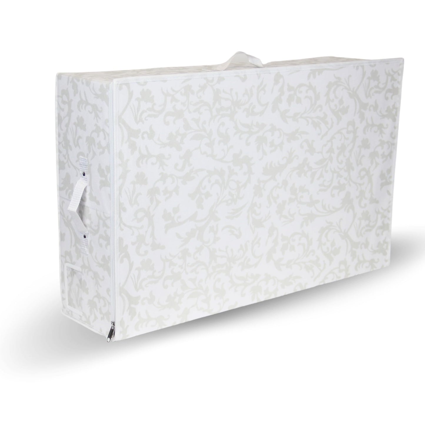 Breathable White with Silver Floral Design Large Wedding Dress Box - Underbed Storage Boxes, Wedding Dress Storage Box