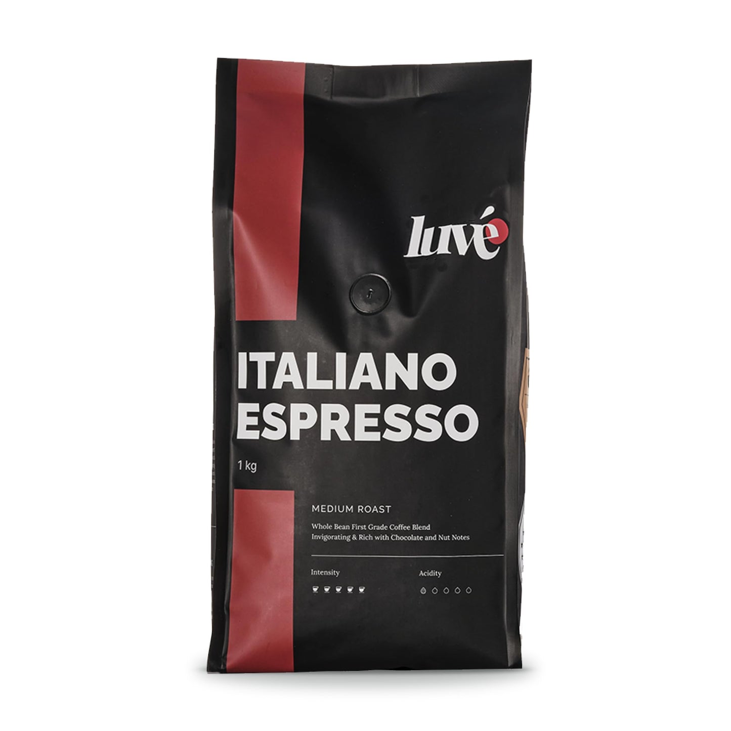 Luve Italiano Espresso Coffee Beans 1kg ? Italian Dark Roast Arabica ? Fresh Roasted UK ? Strong Espresso with Chocolate & Toasted Nut Notes ? Smooth