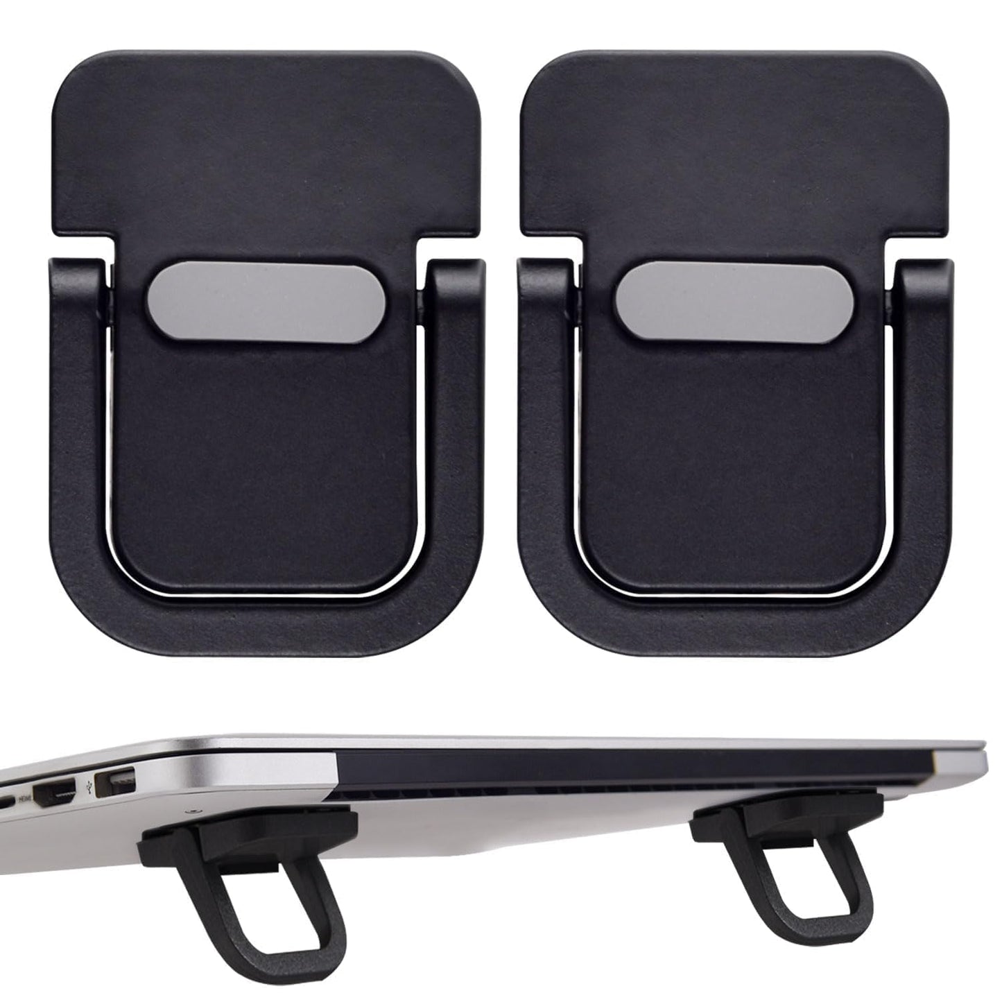 2PCS Portable Laptop Riser, Anti-slip Foldable Laptop Stand Keyboard Riser