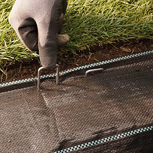 GardenMate 200 Galvanised Steel Wire Ground Anchors 200 mm Long 25 mm Wide Diameter 3.8 mm Flat Head for Hard and Soft Floors