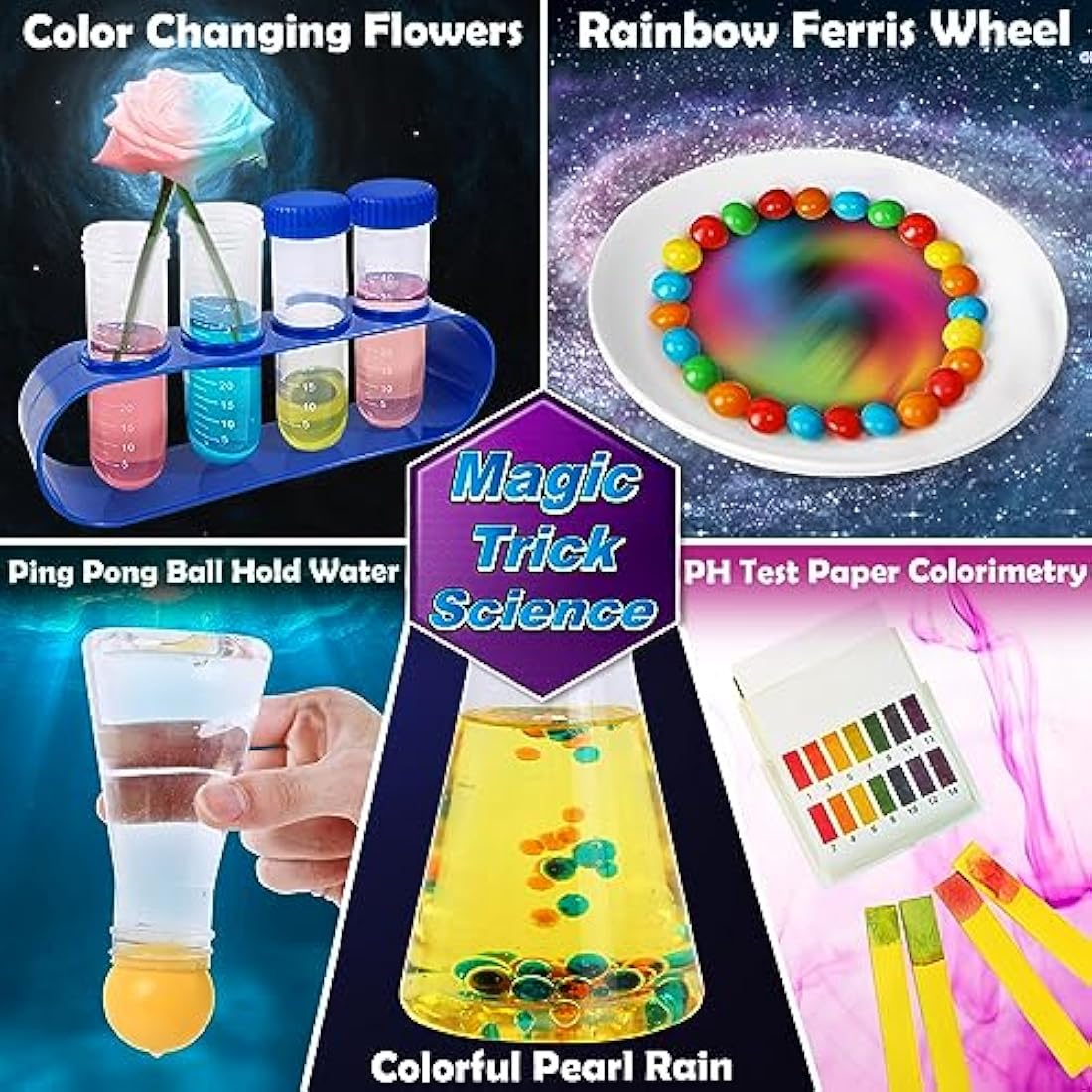 UNGLINGA 150 Experiments Science Kits for Kids, S.T.E.M Educational Toys for Boys Girls Birthday Gift Ideas, Volcano, Chemistry Scientist Set