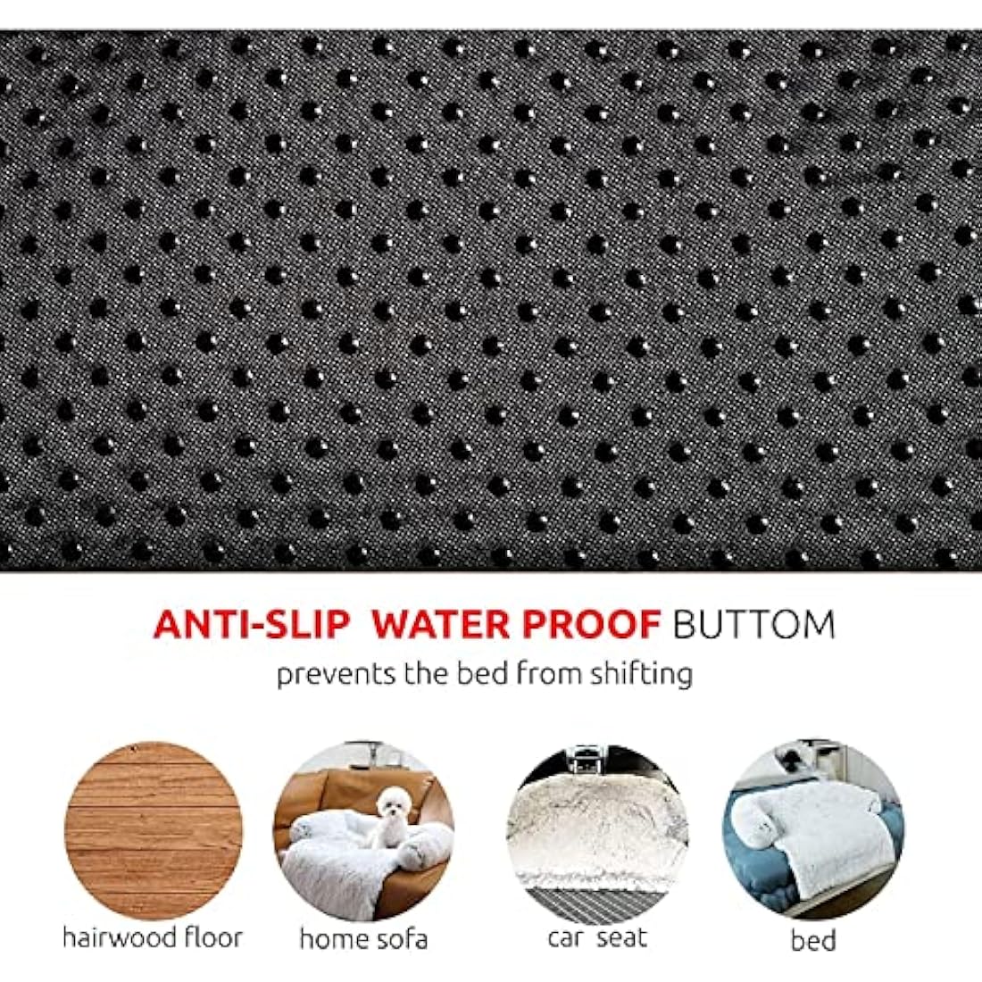 ANWA Dog Sofa Bed Cover - Plush Mat for Dog Furniture and Couch Protection - Soft Washable Bed Mat for Dogs - 40" x 40" x 6"