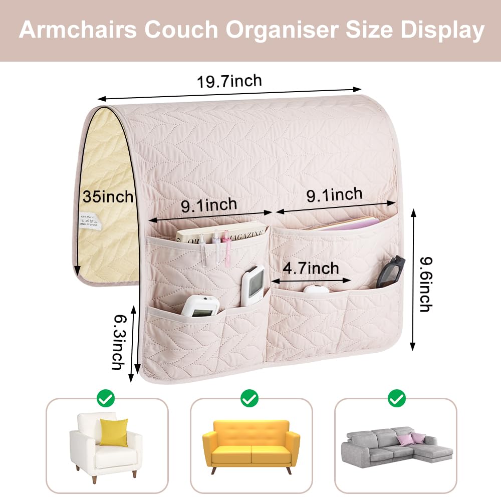 SITAKEGS Waterproof Sofa Armrest Organizer Couch Armchair Caddy Storage Bag