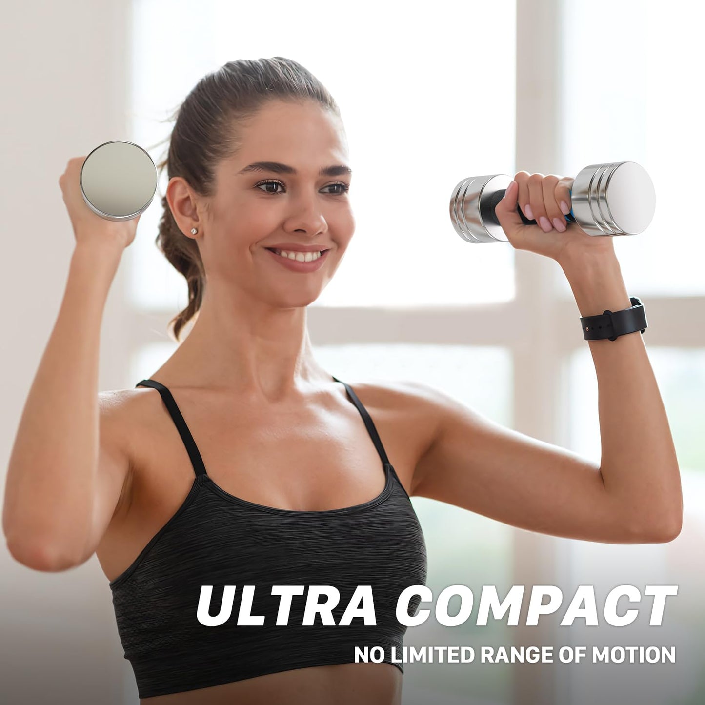 Steel Dumbbells 2.5kg Pair (1.5kg/2kg/2.5kg) Ultracompact Adjustable Chrome Dumbbell Set Women with Foam Handles Home Gym Workout (2?2.5kg)