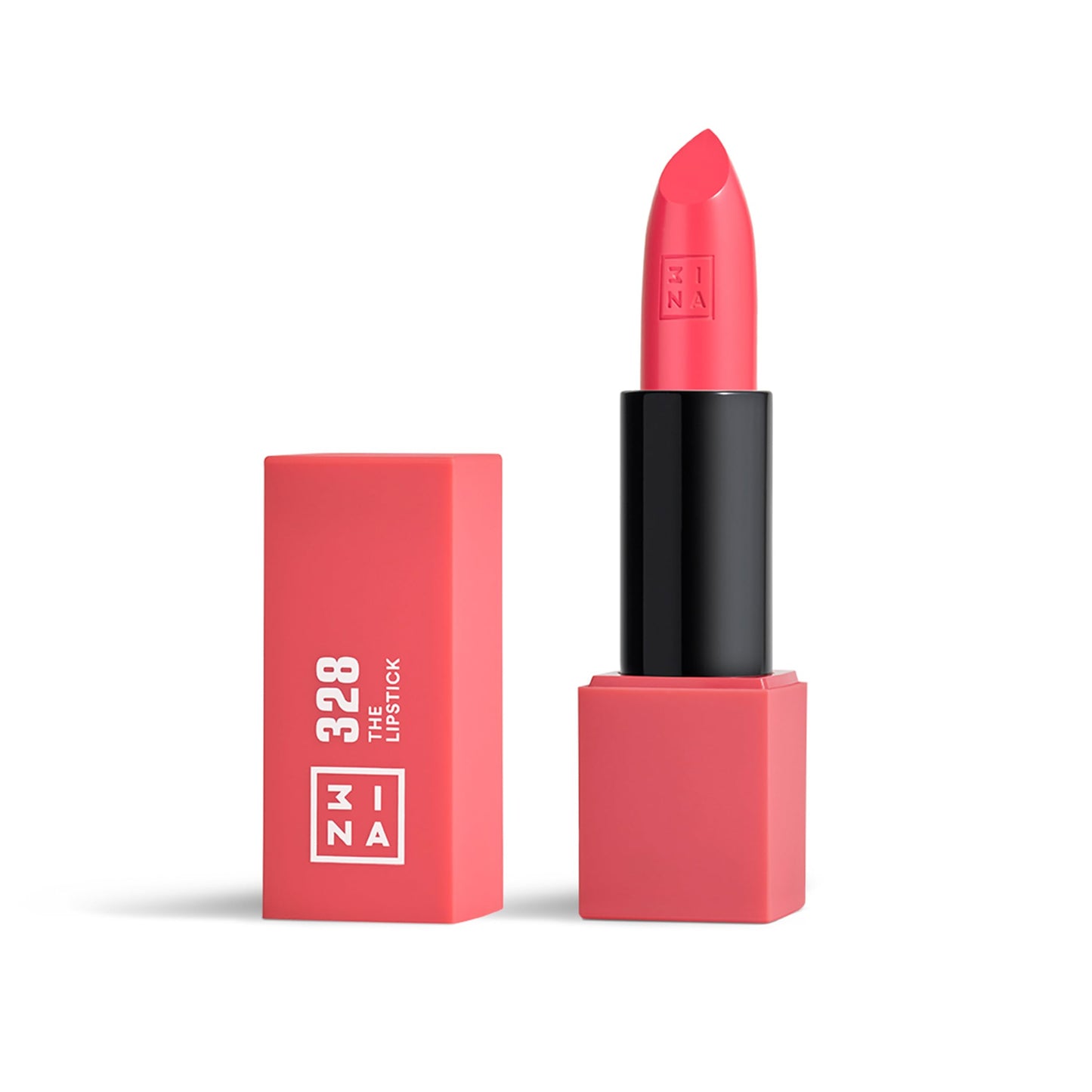 3INA MAKEUP - Vegan - The Lipstick 328 - Electric pink - Highly Pigmented Shades - Moisturizing Creamy Texture - Smooth Formula - Intense Color -