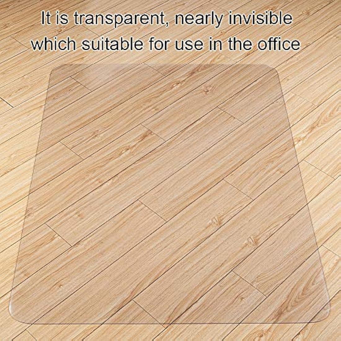 Kuyal Clear Chair mat for Hard Floors 90x120cm (3'x4') Transparent Floor Mats Wood/Tile Protection Mat for Office & Home